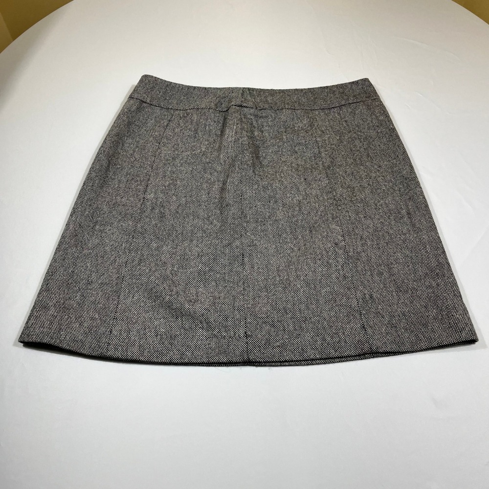 Tweed A-Line Skirt Women Size 18 Gray Salt and Pepper Knee Length